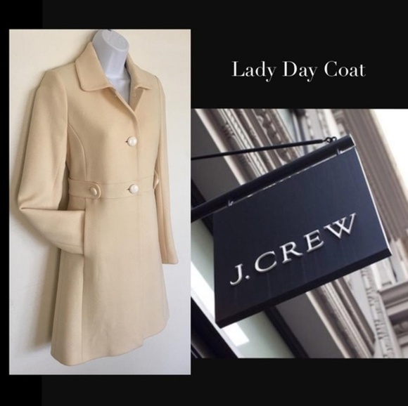 J Crew Lady Day Coat in Cream